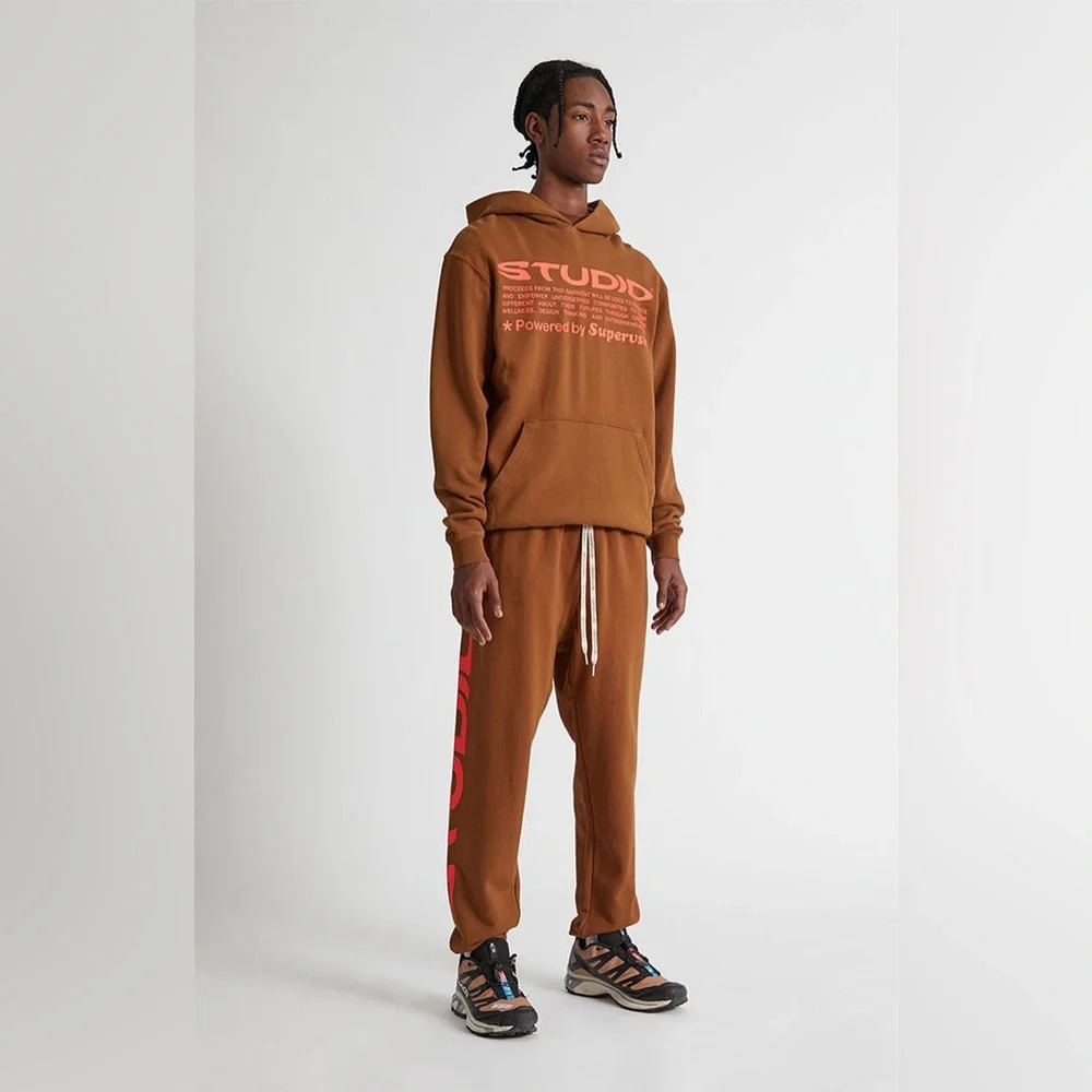 Studio by Supervsn Chocolate Graphic Hoodie. Size MEDIUM. NWOT.  MSRP $100